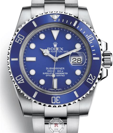 rolex submariner blau weißgold|Rolex Submariner blue bezel.